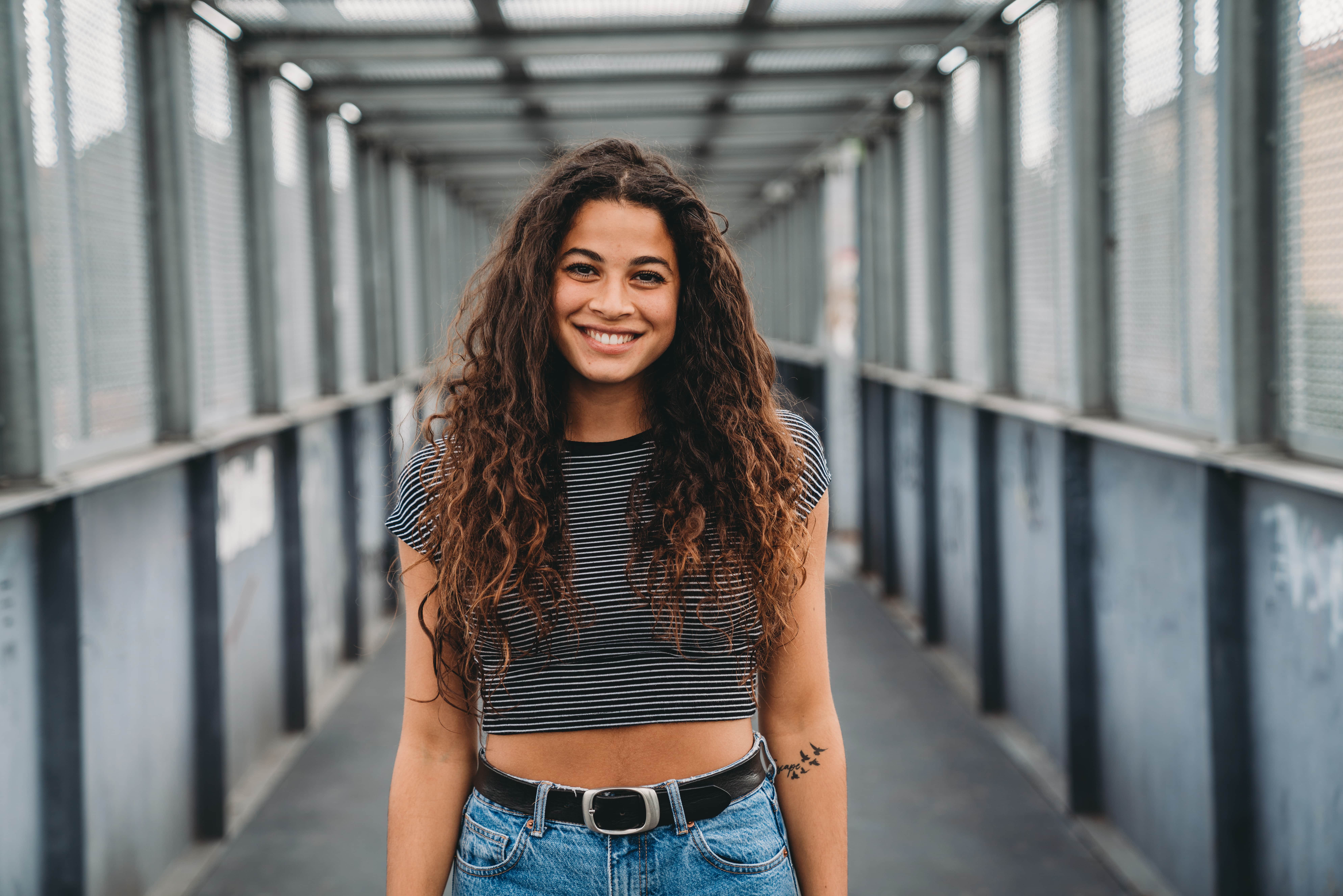family smiling and having fun